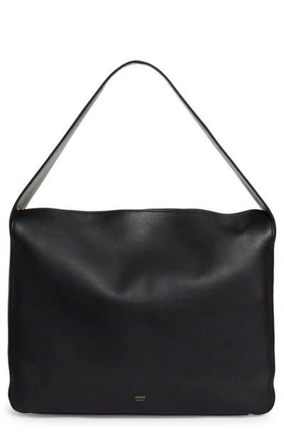 Khaite Large Elena Leather Shoulder Bag In Black