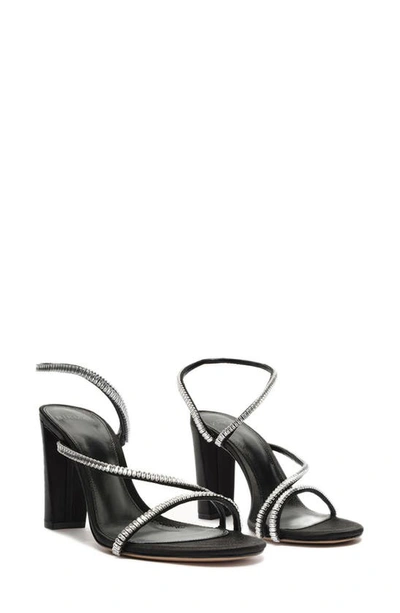 Alexandre Birman Polly Crystal Embellished Sandal In Black