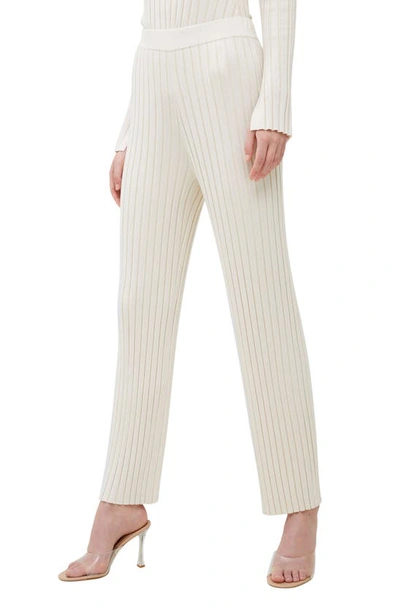 French Connection Minar Rib Trousers In Classic Cream