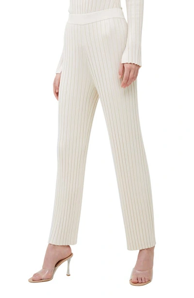 French Connection Minar Rib Trousers In Cream