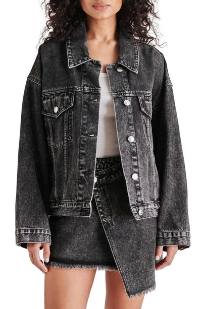 Steve Madden Sienna Denim Jacket In Black