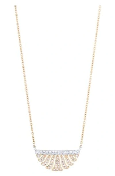 Sethi Couture Rose Cut Diamond Fringe Pendant Necklace In Yellow Gold/ Diamond