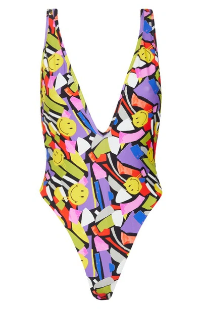 Maaji Smiledelic Shims One-piece Swimsuit In Purple Multi