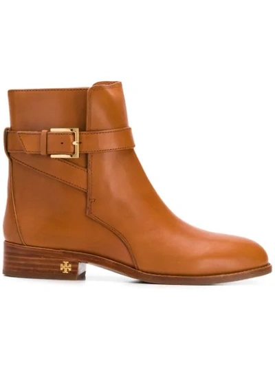 Tory Burch Women's Brooke Leather Ankle Booties In Brown | ModeSens