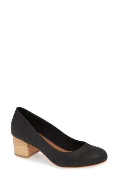 Toms Beverly Pump In Black Leather