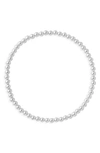 Nashelle Beaded Stretch Bracelet In Sterling Silver