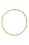 Nashelle Beaded Stretch Bracelet In Yellow Gold Fill