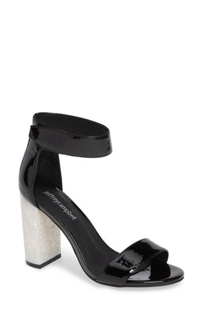 Jeffrey Campbell Lindsay Statement Heel Sandal In Taupe Suede