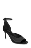 Via Spiga Women's Jennie Patent Leather Mid-heel Sandals In Black