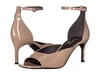 Via Spiga Women's Jennie Patent Leather Mid-heel Sandals In Nude Patent Leather