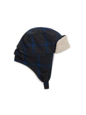 Paul Smith Check Trapper Hat In Slate | ModeSens