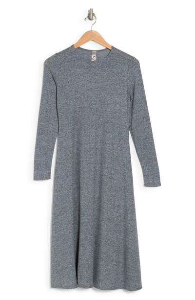 Go Couture Long Sleeve A-line Dress In Gray