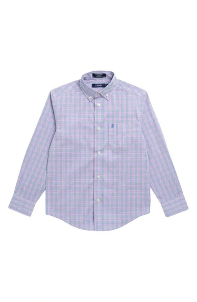 Izod Kids' Summer Breeze Long Sleeve Shirt In Blue