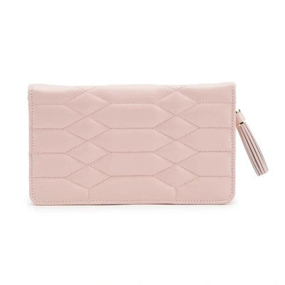 Wolf The Alkemistry Pink Quilted Leather Jewellery Pouch