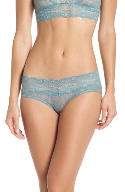 B.tempt'd By Wacoal 'lace Kiss' Hipster Briefs In Blue Smoke