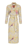 Maison Alma Laguna Kimono Wrap Coat In Yellow