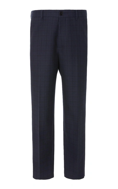 Marni Tailored Flat-front Pants In Navy