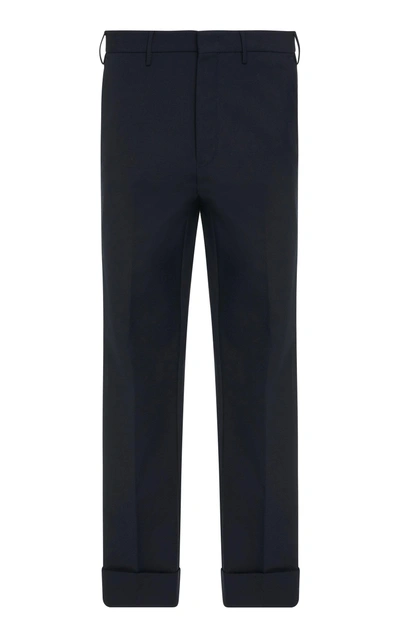 Pt Forward Striped Cotton-blend Skinny Pants In Navy