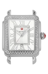Michele Deco Madison Diamond Dial Watch Head, 29mm X 31mm In Silver