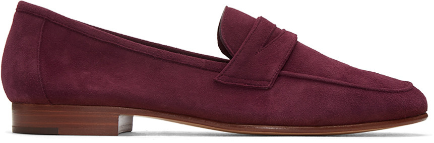 Mansur Gavriel Purple Suede Classic Loafers | ModeSens