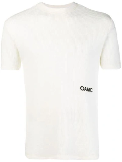 Oamc Waffle Logo T-shirt In White