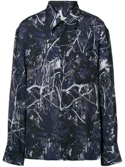 Lanvin Forest Camouflage-print Oversized Shirt In Multi