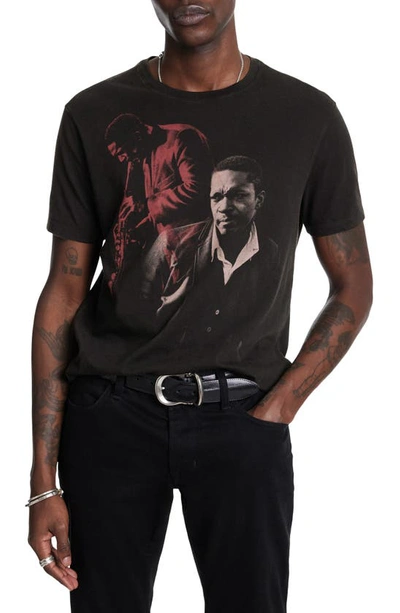 John Varvatos John Coltrane Graphic T-shirt In Black