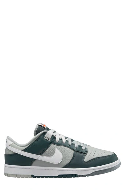Nike Dunk Low Retro Premium Sneaker In Deep Jungle/ White/ Silver