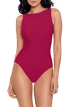 Miraclesuit Rock Solid Regatta One-piece Swimsuit In Grenadine Red