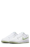 Nike Dunk Low Retro Basketball Shoe In White/ Honeydew