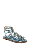 Sam Edelman Tianna Ankle Strap Sandal In Blue Lapis Multi