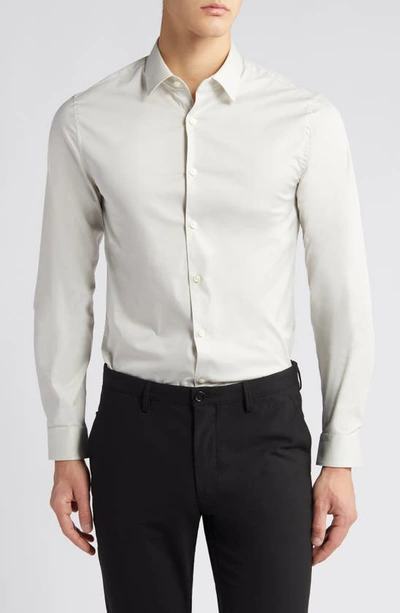 Tiger Of Sweden Filbrodiex Extra Slim Fit Solid Button-up Shirt In Pearl White