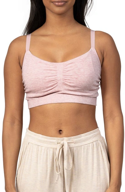 Kindred Bravely Sublime Wireless Hands Free Pumping/nursing Sleep Bra In Light Pink Heather