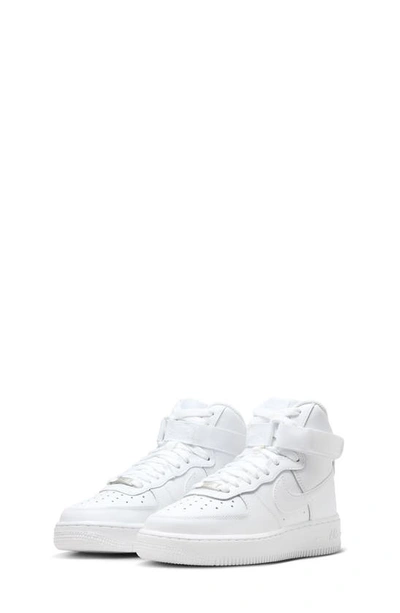 Nike Kids' Air Force 1 High Le Trainer In White/ White/ White