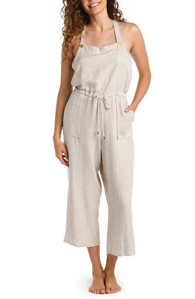 La Blanca Delphine Cover-up Jumpsuit In Taupe