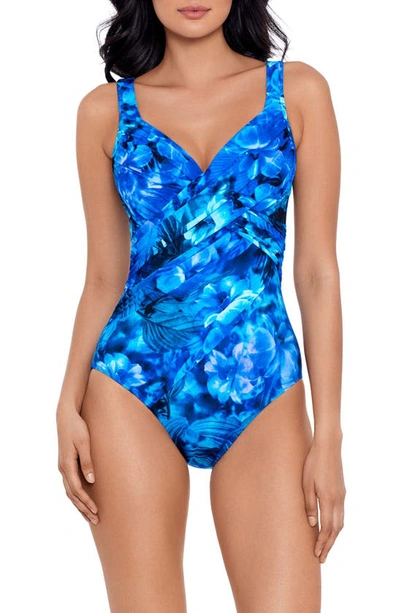 Miraclesuit Sous Marine Revele Underwire One-piece Swimsuit In Blue,multi