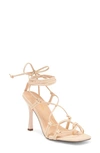 Chase & Chloe Knotted Sandal In Beige