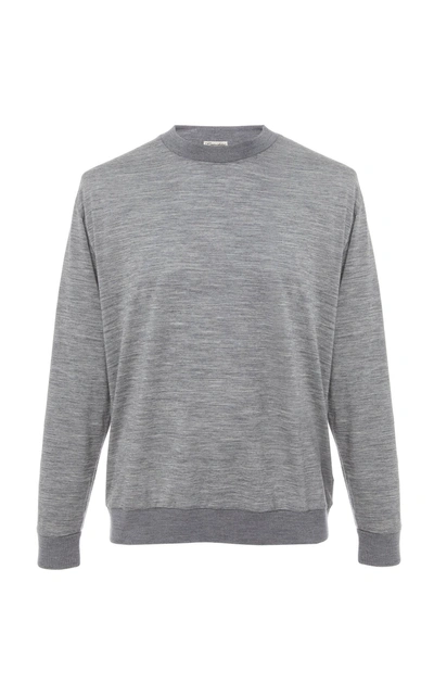 Camoshita Long Sleeve Wool Shirt In Grey