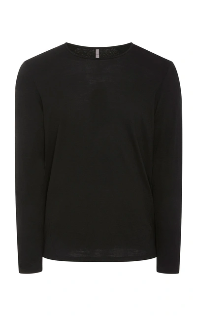 Arc'teryx Frame Ls Merino Wool Jersey Shirt In Black