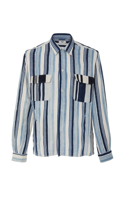 Bode African Country Cloth Shirt In Stripe
