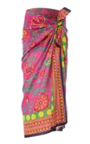 La Doublej Printed Scarf Sarong In Pink