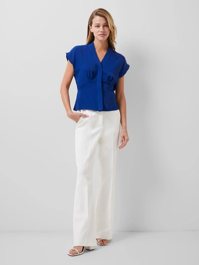French Connection Carmen Recycled Crepe Blouse Cobalt Blue