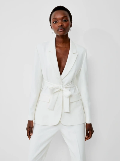 French Connection Whisper Belted Blazer Summer White