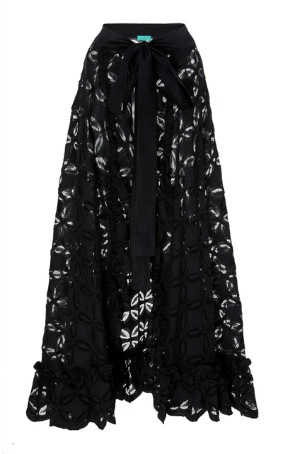 Waimari Noemi Lace Wrap Skirt In Black