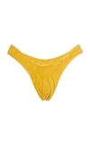 Monica Hansen Start Me Up High Rise Bikini Bottom In Yellow