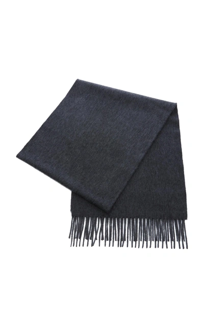 Begg & Co Large Arran Cashmere Scarf In Grey