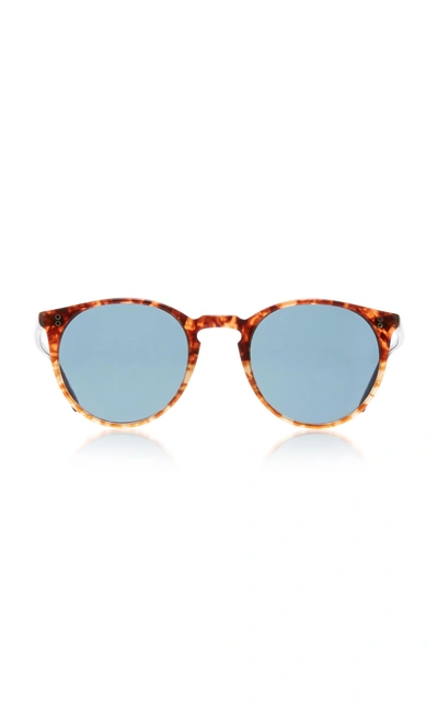 Oliver Peoples O'malley Round Acetate Sunglasses In Red