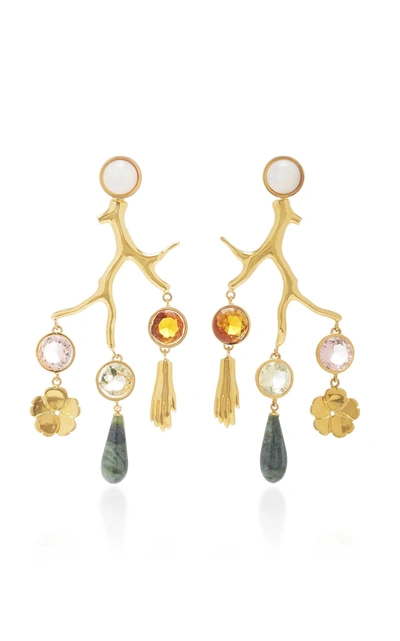 Lizzie Fortunato Relic Chandelier Earrings In Gold