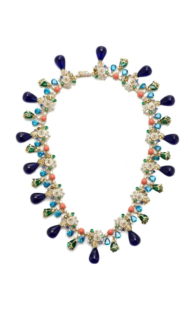 Anabela Chan Palm Paradise Tanzanite Necklace In Blue