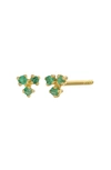 Bony Levy 18k Gold Gemstone Stud Earrings In 18k Yellow Gold - Emerald